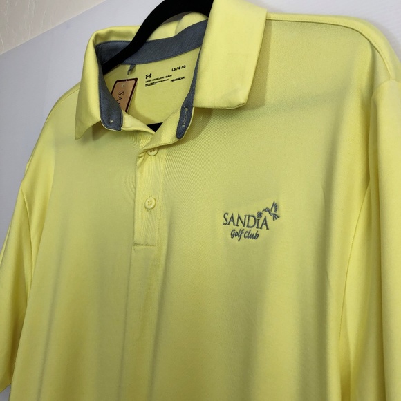 yellow under armour golf shirt